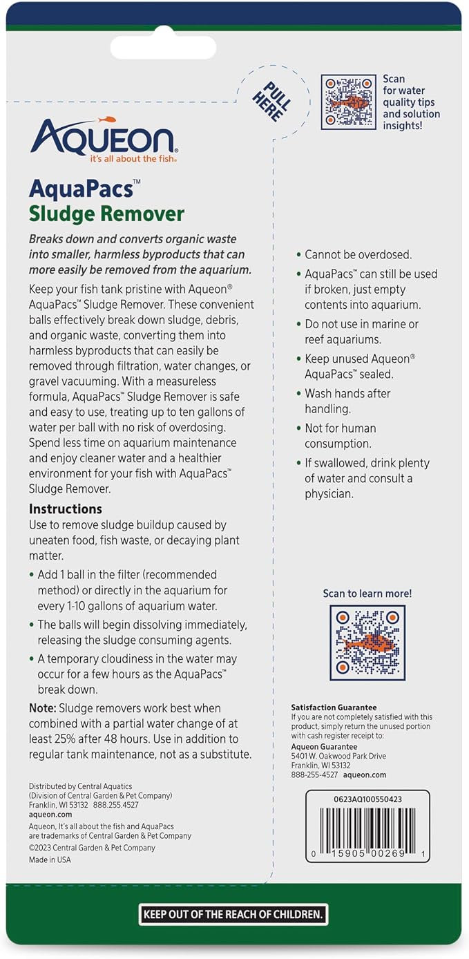 Aqueon AquaPacs Sludge Remover 12 Pack, 10 Gallon - Image 9
