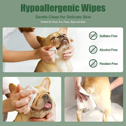 ATIFBOP Dog Paws Wipes, Hypoallergenic Pet Grooming Wipes Natural and Gental - Image 4
