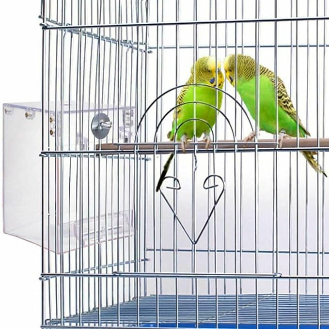 Hanging Bird Bath Cube Bird Bathtub Bath Shower Box Bowl Cage Accessory - Image 2