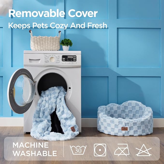 Joydeco Cloud Dog Bed for Small Dogs & Cats, Washable Pet Bed - Image 5
