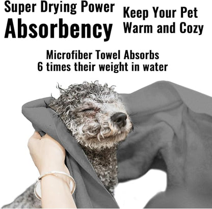 Microfiber Dog Towels for Drying Dogs, Super Absorbent and Soft Pet Grooming - Image 4