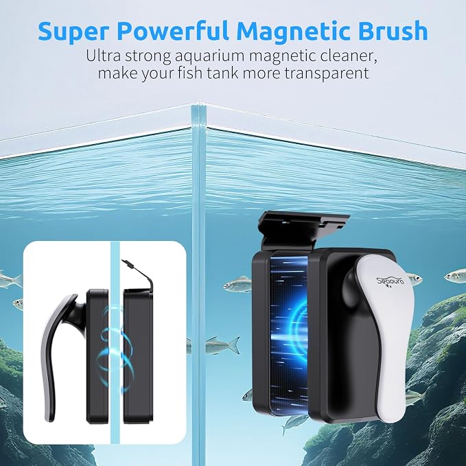 SEAOURA Magnetic Aquarium Glass Cleaner，Algae Scraper - Image 2
