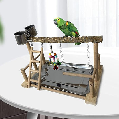 PINVNBY Bird Playground Birdcage Playstand Pet Bird Perch Platform Stand Parrot - Image 7