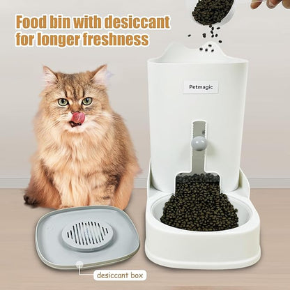 Gravity cat Feeder by Petmagic is a 3.6L Large-Capacity cat Food and Water Bowl - Image 2