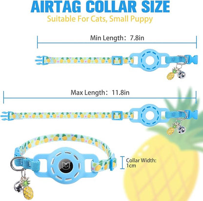 BINGPET AirTag Cat Collar with Bells, Upgraded Safety Elastic Cat Collar with - Image 2