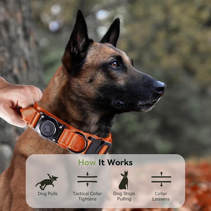 2026 Upgrade Waterproof AirTag Dog Collar, Military Tactical Dog Collar - Image 6