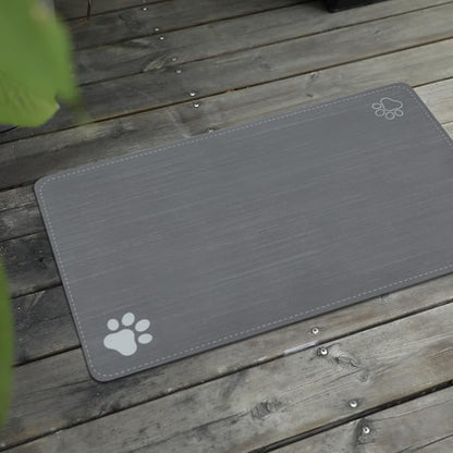Le courant Dog Cat Feeding Mat, Rapid Absorbent Pet Mat, Bone Shaped Placemat by Unknown