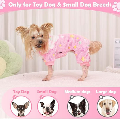 Dog Pajamas Pjs Small Girl, Winter Sweater Cute Extra Small Puppy Clothes - Image 4