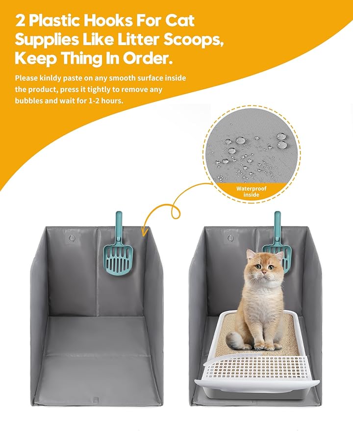 Waterproof Cat Litter Box Enclosure Splash Guard - Image 2