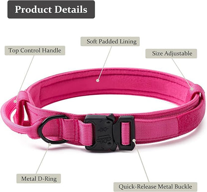 Tactical Dog Collar, Adjustable Military Training Nylon Dog Collar - Image 3