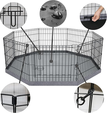 PETIME Foldable Metal Dog Exercise Pen/Pet Puppy Playpen Kennels Yard Fence - Image 2