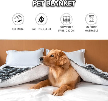 Waterproof Pet Blanket Dog Blankets, Pattern Printing Super Soft Warm Fluffy - Image 6
