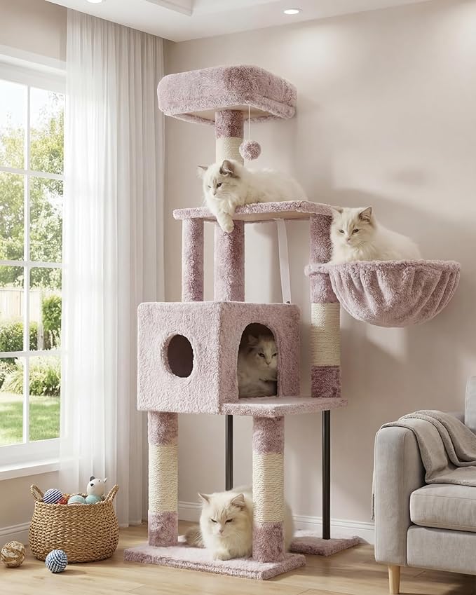 Heybly Cat Tree, 49.2 Inches Cat Tower by HEYBLY