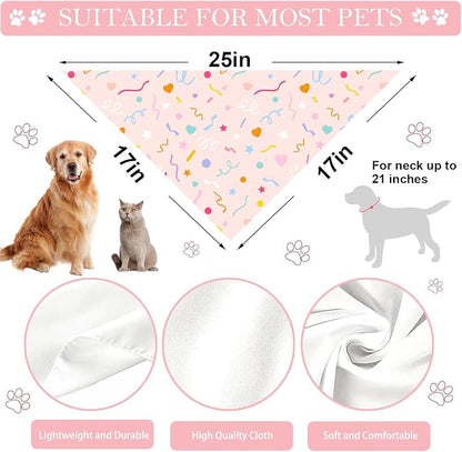 Happy Birthday Dog Bandanas, Double Sided Adjustable Birthday Party Pet - Image 2