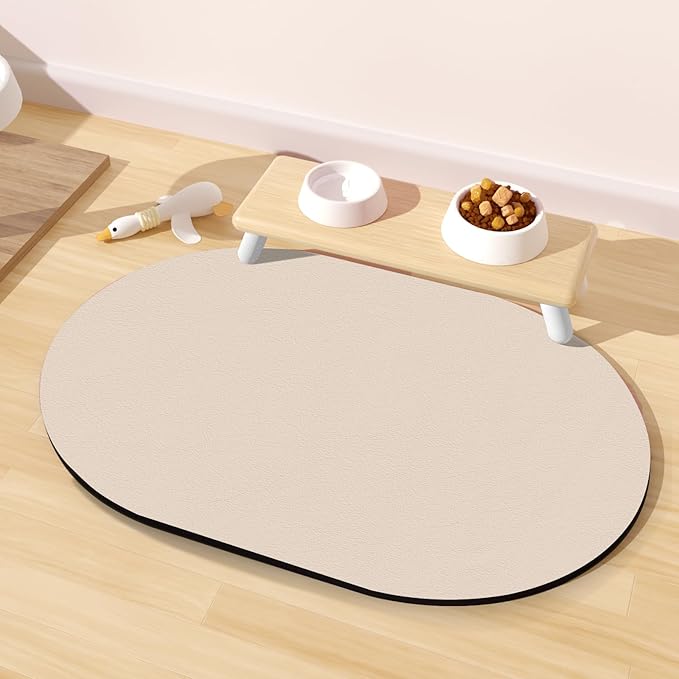 Pet Feeding Mat – 20''x12'' Absorbent Dog Food Mat, Pet Water Mats Protect Floor by METEOROCK