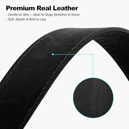 Plutus Pet Genuine Leather Dog Collar – Adjustable Pet Collar - Image 4
