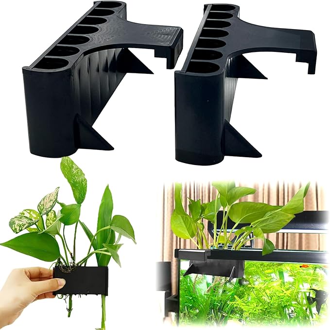 2PC 7 Holes Upgraded Aquarium Plant Holder, Aquatic Plants Cup by Aidmi