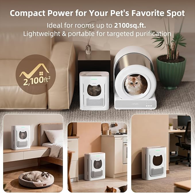 uahpet Pet Air Purifier for Home, Smoke for Large Rooms up to 2100 Ft² - Image 7