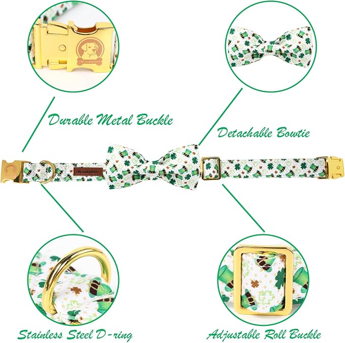 MR. CHUBBYFACE St.Patrick's Clover Dog Collar - Image 2