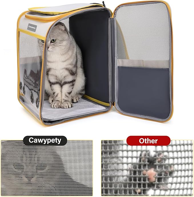 Cat Backpack Carrier, Collapsible and Breathability Cat Carrier Large - Image 3