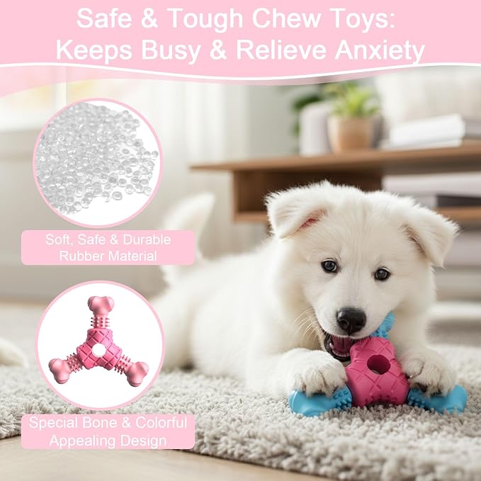 Puppy Chew Toys for Teething, Indestructible Dog Chew Toys for Aggressive - Image 2