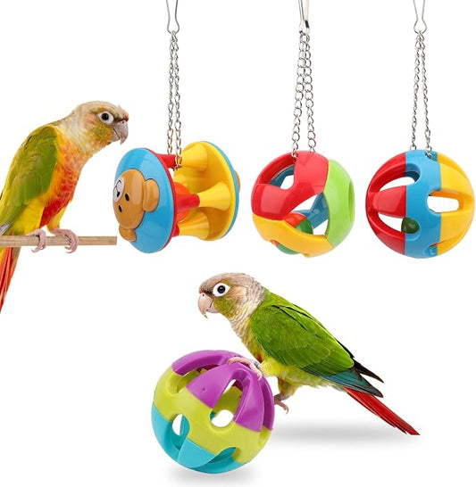 Hypeety Pet Parrot Toy Plastic Colorful Birds Ball by Hypeety