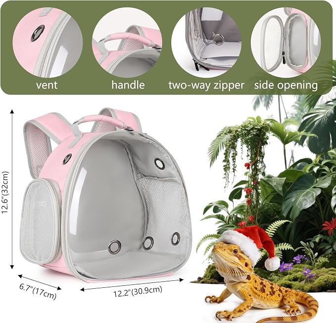 Hamster Backpack Carrier, Bearded Dragon Carrier Backpack - Image 2