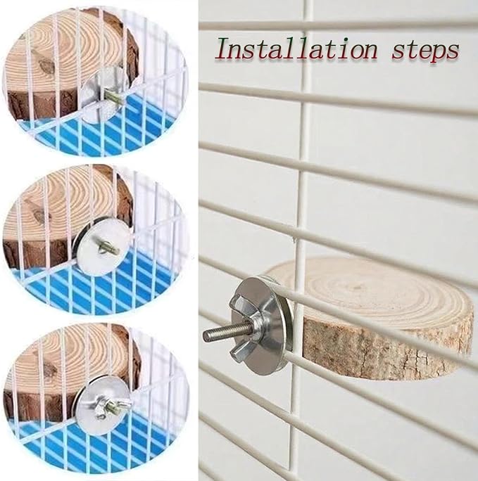 8 PCS Natural Wood Bird Perches Stand - Image 5