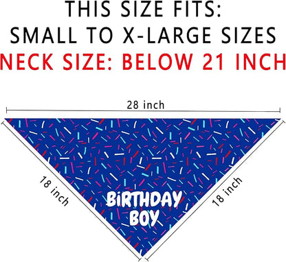 Birthday Boy Dog Bandanas 1 Pack, Pet Scarves - Image 4