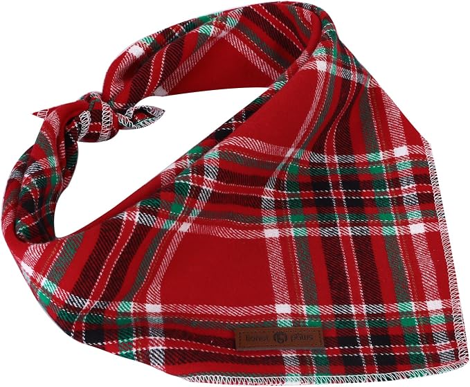 Lionet Paws Christmas Dog Bandana Washable Cotton Handkerchief Scarf Triangle - Image 5