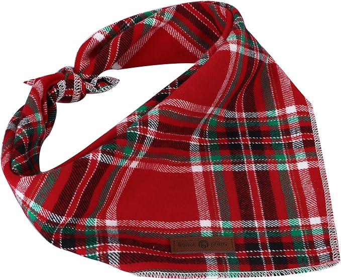 Lionet Paws Christmas Dog Bandana Washable Cotton Handkerchief Scarf Triangle - Image 5