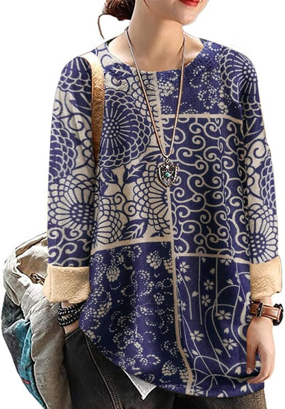 YESNO Women Christmas Sweater Graphic Printed Oversized Pullover Sweaters by YESNO