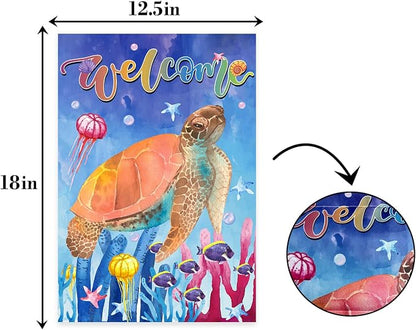 Welcome To Undersea World Garden Flag, Seasonal Outdoor Flag, Welcome Sea - Image 2