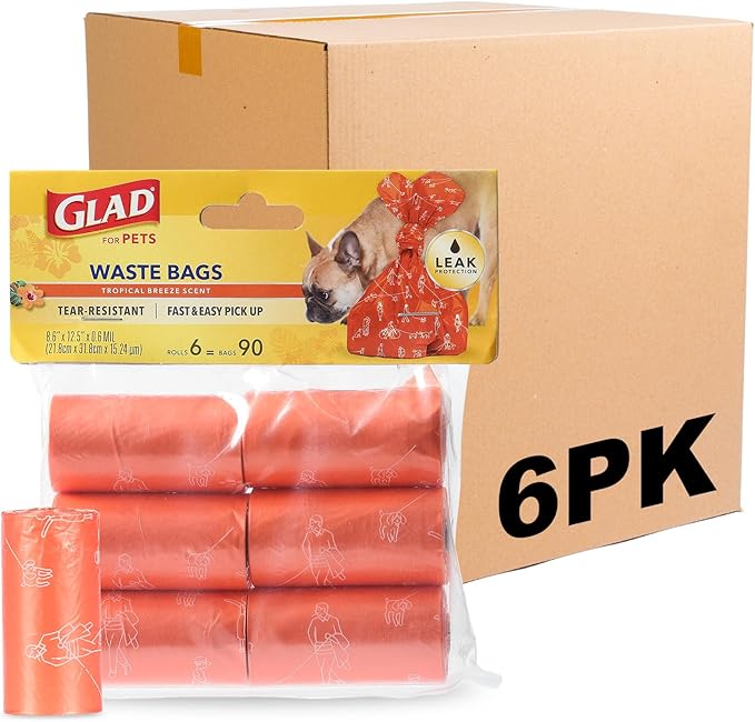 Glad for Pets Heavy Duty Dog Poop Bags, Leak Resistant Dog Waste Bags by GladTrashFoodStorage