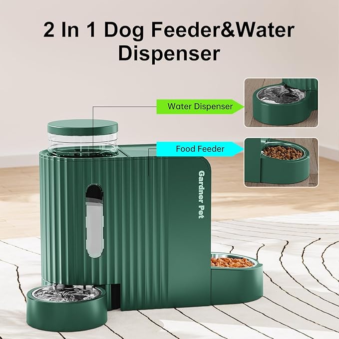 Gardner Pet Automatic Gravity Pet Feeder, 0.8 Gallons*2 Dog Feeder and Water - Image 2