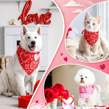 Weewooday 50 Pcs Valentines Dog Bandanas Bulk - Image 3
