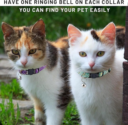 8 PCS Cat Collars with Bell Moons Stars, Reflections Cat Collar with Bells - Image 7