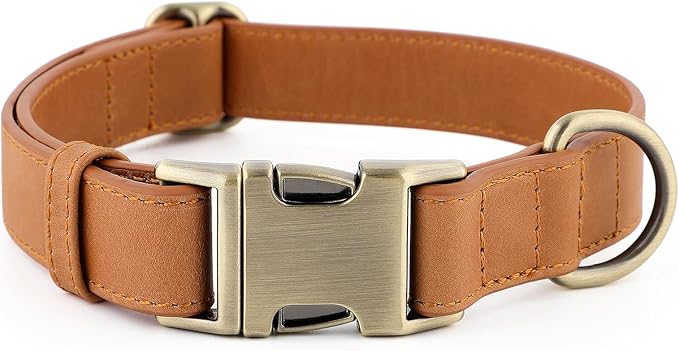 Plutus Pet Genuine Leather Dog Collar – Adjustable Pet Collar by PLUTUSPET