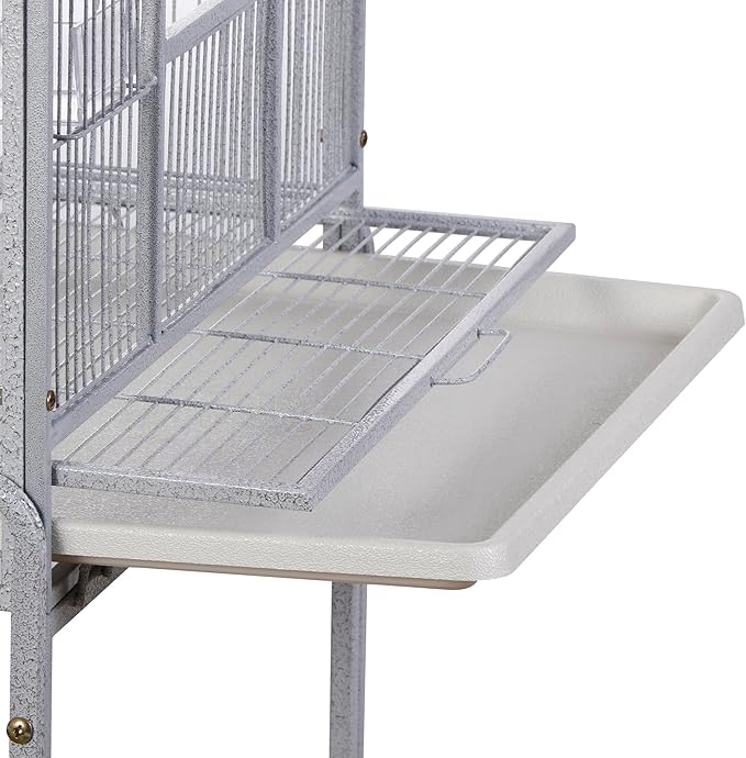 SUPER DEAL 53-Inch Rolling Bird Cage Large Wrought Iron Cage - Image 7
