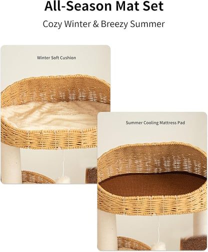 Wood Cat Tree for Large Cats, Modern Cat Tree Tower - Image 9