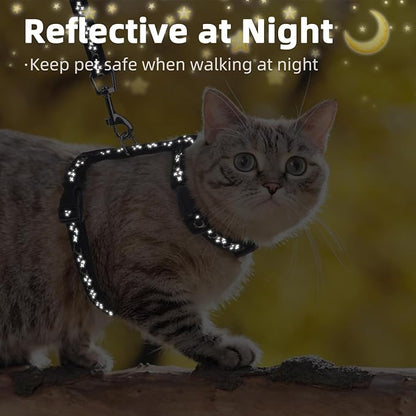 PUPTECK Adjustable Cat Harness and Leash Set Escape Proof Kitten Strap Collar - Image 7