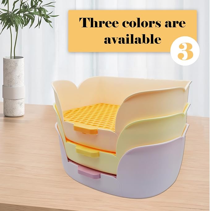 15.1"X11.0" Large Rabbit Litter Box, Plastic Square Rabbits Potty Trainer - Image 7