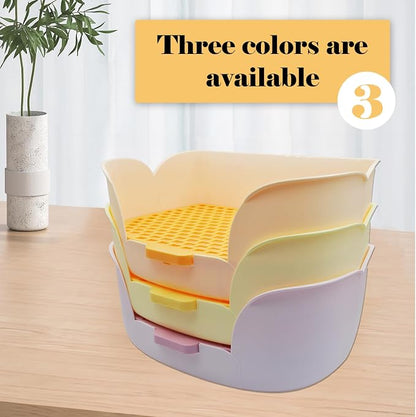 15.1"X11.0" Large Rabbit Litter Box, Plastic Square Rabbits Potty Trainer - Image 7