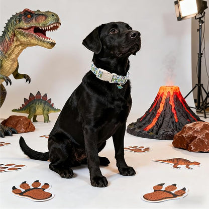 DOGWONG Dinosaur Dog Collar-Cute Green Dinosaur Dog Collar - Image 5