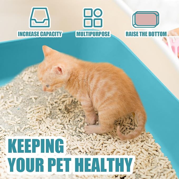 Small Litter Box, Plastic Kitten Litter Box, 13.9 x 9.8 x 3 Inch Open Litter Box - Image 5