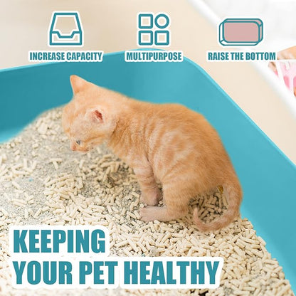 Small Litter Box, Plastic Kitten Litter Box, 13.9 x 9.8 x 3 Inch Open Litter Box - Image 5