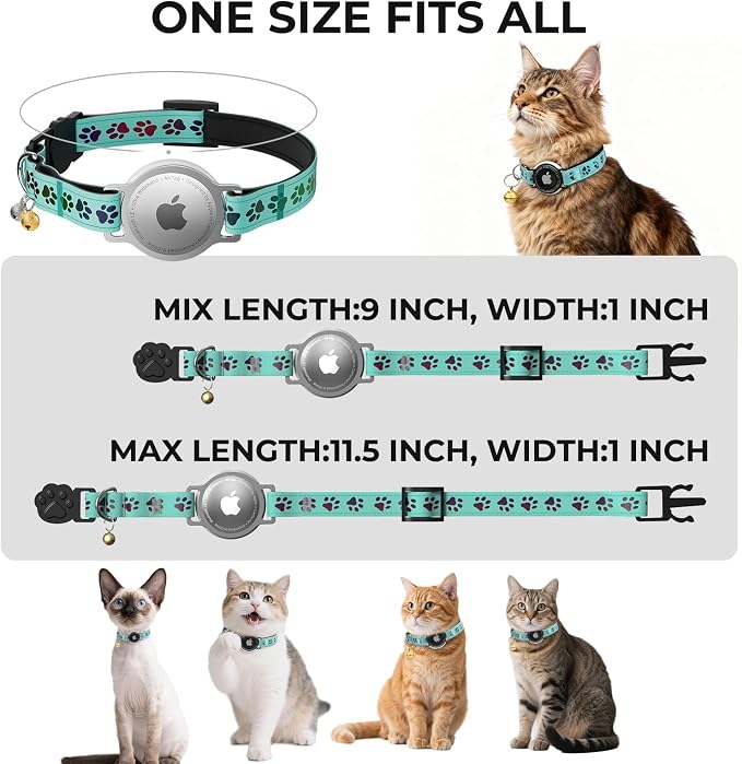 AirTag Cat Collar, Breakaway Cat Tracker Collar, Airtag Holder Compatible - Image 8