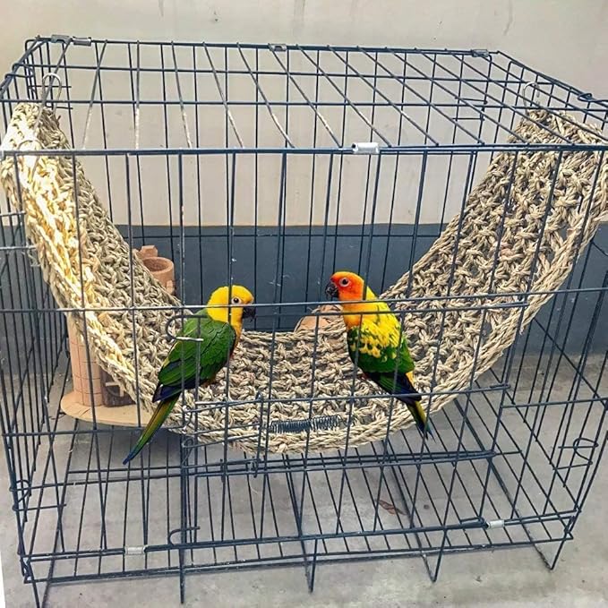 Bird Seagrass Mat 30" × 7" Parrot Natural Grass Woven Net Hammock Parakeet - Image 5