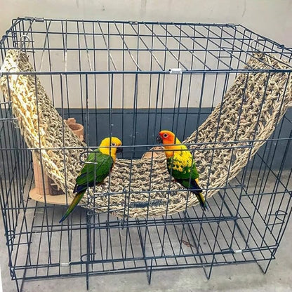 Bird Seagrass Mat 30" × 7" Parrot Natural Grass Woven Net Hammock Parakeet - Image 5