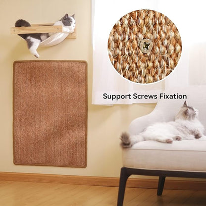 FUKUMARU Cat Scratcher Mat, 23.6 X 15.7 Inch Natural Sisal Cat Scratch Mats - Image 4
